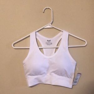 NWT White Sports Bra with back Cutout